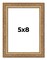 5x8 Museum-Quality Picture Frame with UV-Resistant Acrylic & Acid-Free Backing, Available in 4 Finishes - Gold, Silver, Bronze, and Black